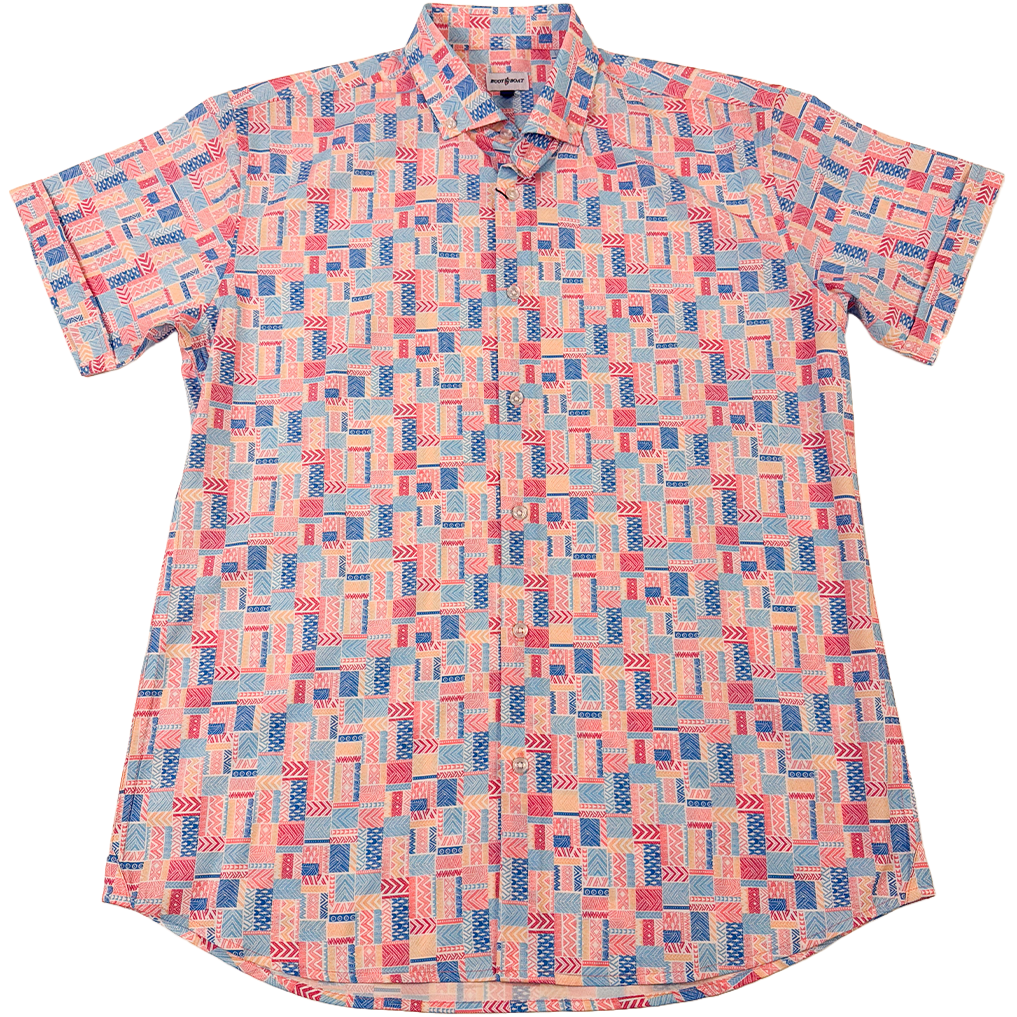 Bluestone Tiles Woven Shirt - Buoy & Boat - Short Sleeve Woven - Multicolor