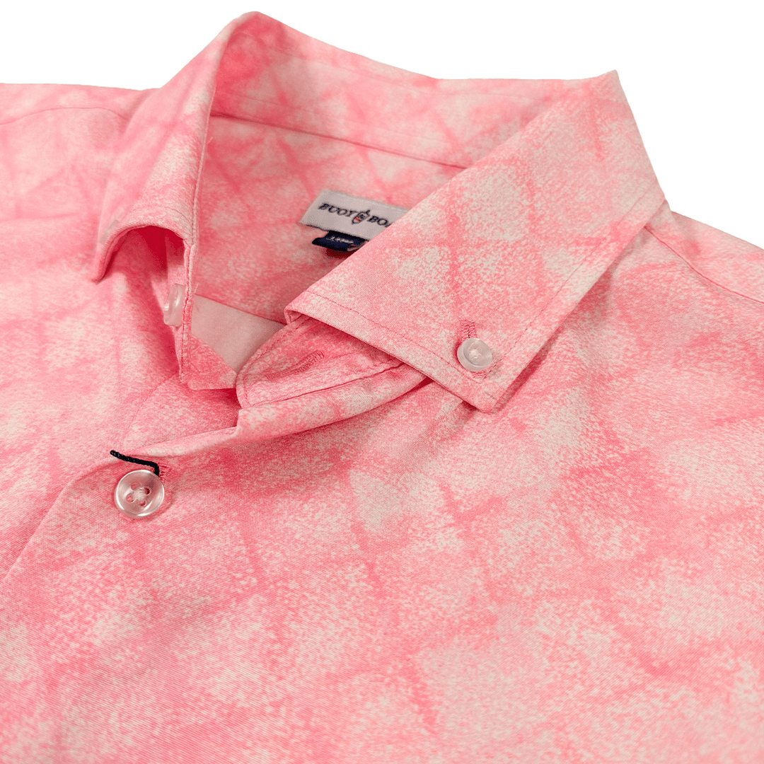 Oxford Diamonds Woven Shirt - Buoy & Boat - Short Sleeve Woven - Pink