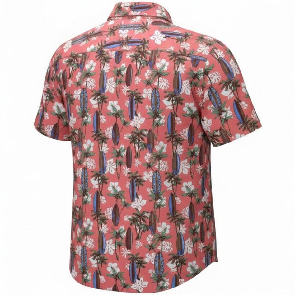 Tropical Surf Woven Shirt - Coral - Buoy & Boat - Short Sleeve Woven - 