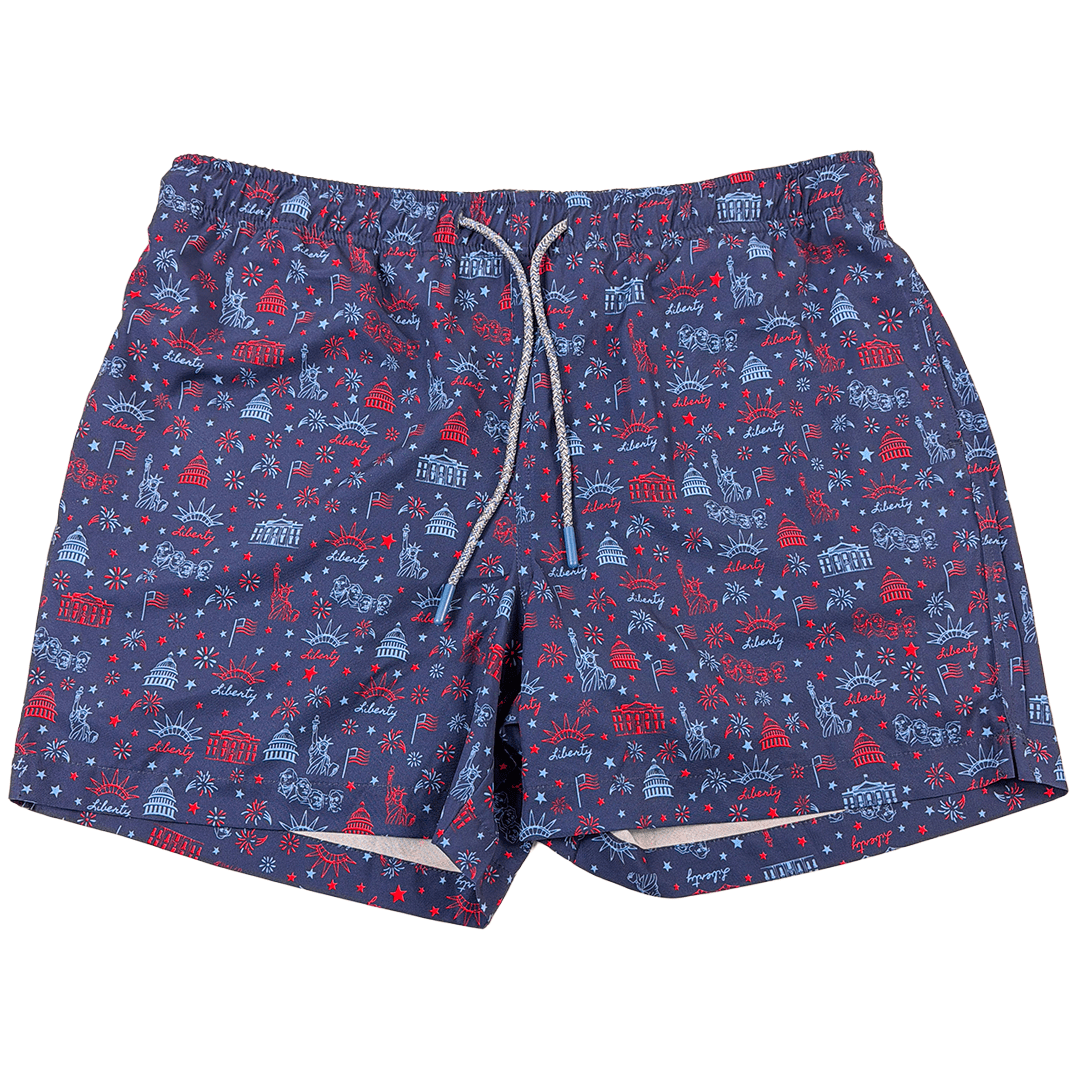 Lady Liberty Swim Trunks - Buoy & Boat - Swim Trunks - 