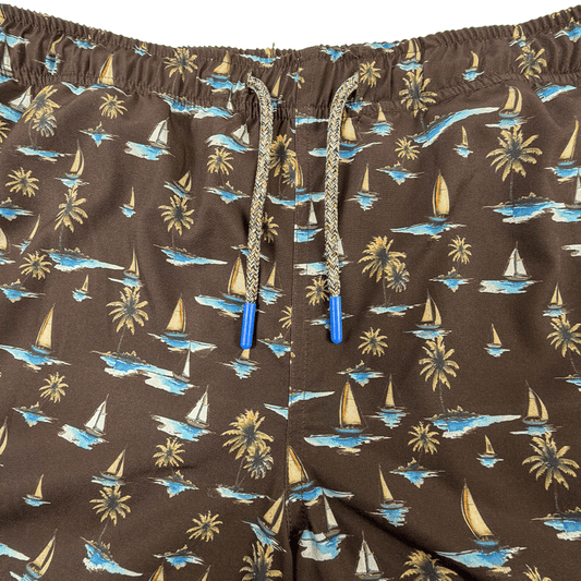 Sail Away Swim Trunks - Black Multi