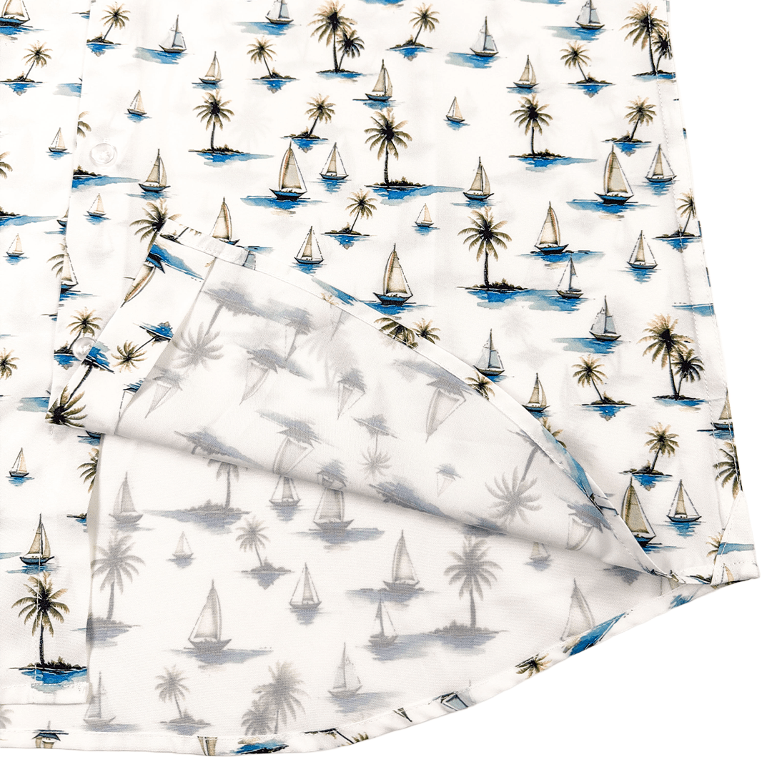 Sail Away Woven Shirt - Buoy & Boat - Short Sleeve Woven - White
