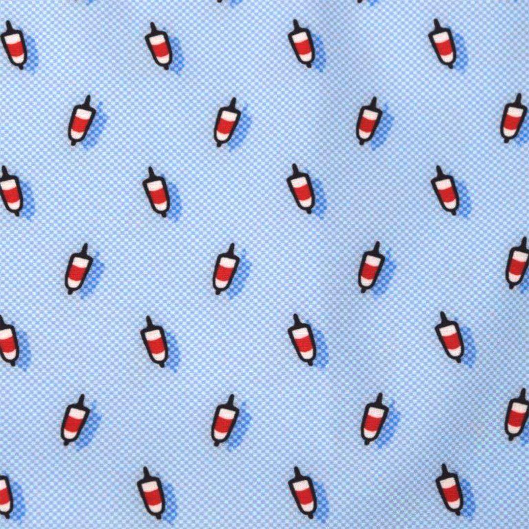Buoys Woven Shirt - Blue - Buoy & Boat - Short Sleeve Performance Button Down - Blue
