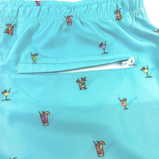 Cocktail Hour Swim Trunks - Mint