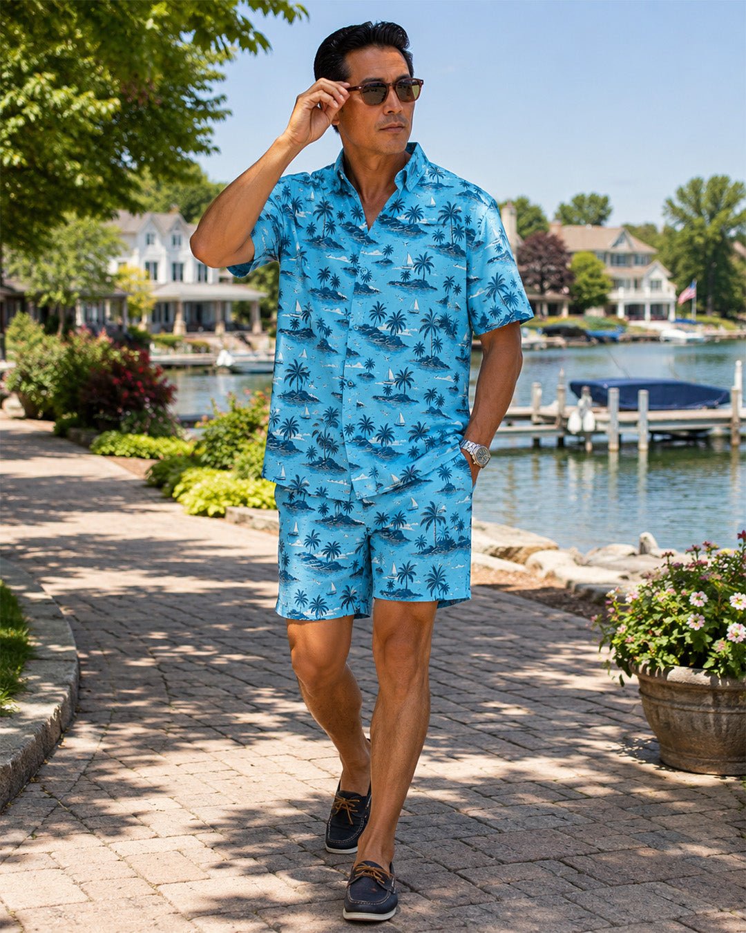 My Isle Swim Trunks - Buoy & Boat - Swim Trunks - Aqua