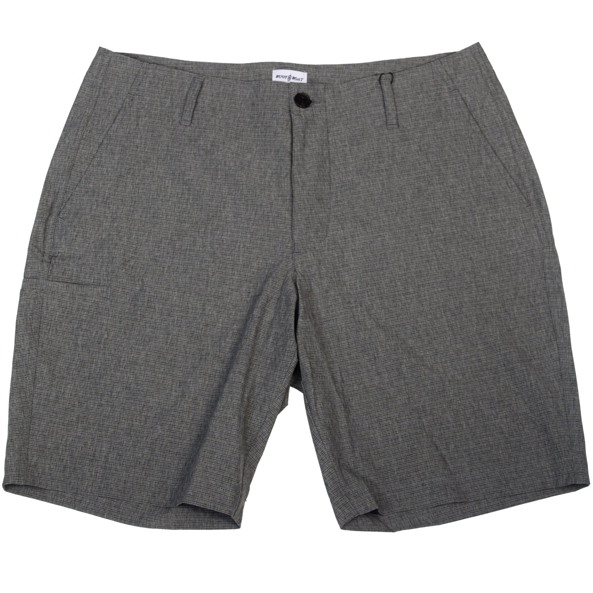 Buoy and Boat Stretch Short charcoal comfortable stretch front view