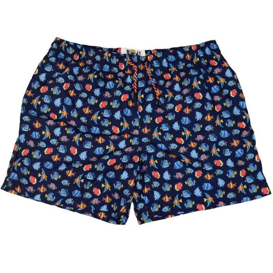 Exotic Fished Swim Trunks - Navy - Buoy & Boat - Swim Trunks - Navy