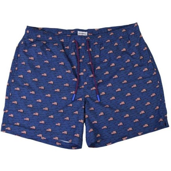 Flag Sea Swim Trunks - Navy - Buoy & Boat - Swim Trunks - 