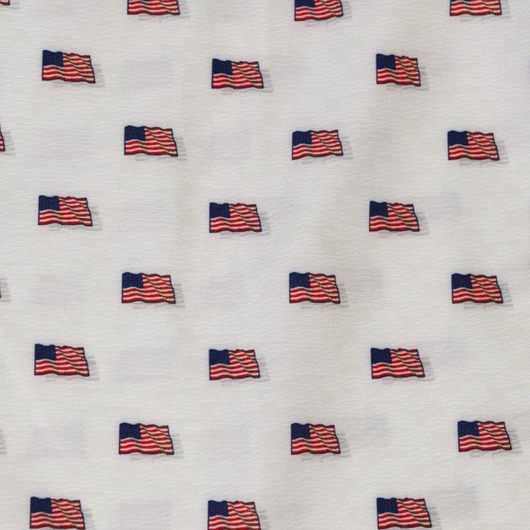 Flag Sea woven shirt silver maritime flag pattern detail close up