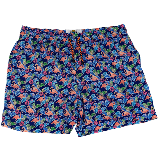 Flamingo Flower Swim Trunks - Buoy & Boat - Swim Trunks - 