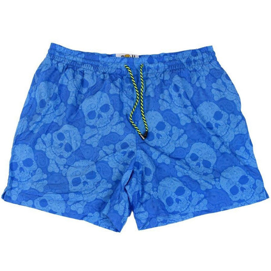 Paisley Skull Swim Trunks - Buoy & Boat - Swim Trunks - Blue
