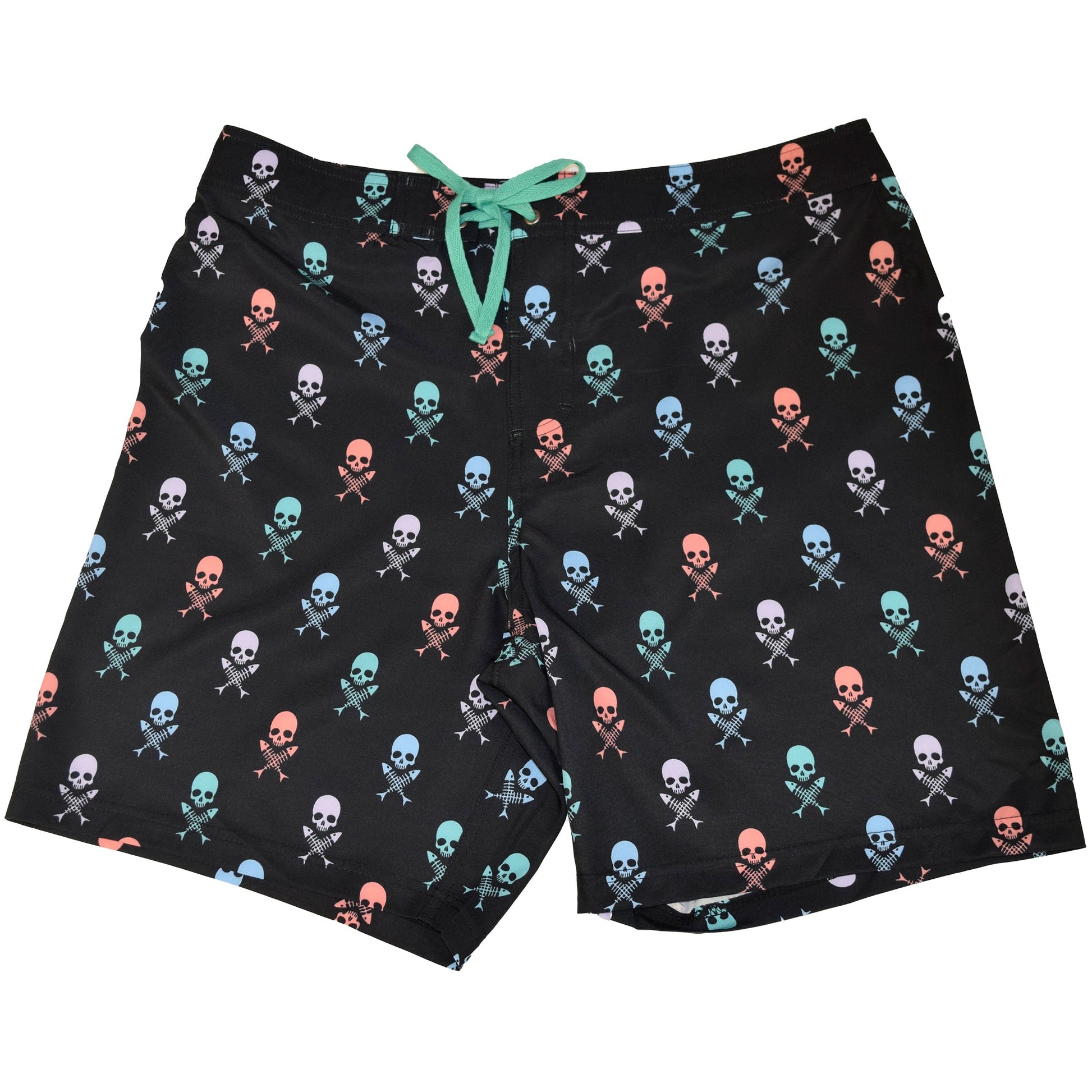 Skulls & Fish Bones Boardshorts - Buoy & Boat - Swim Trunks - 