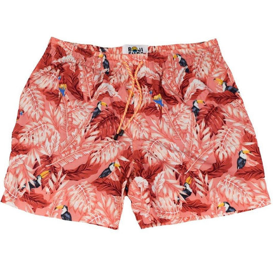 Tropical Birds Swim Trunks - Coral - Buoy & Boat - Swim Trunks - 