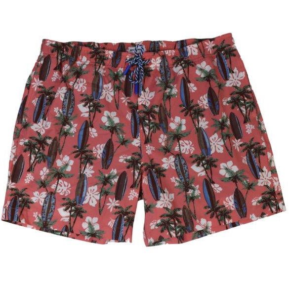 Tropical Surf Swim Trunks - Coral - Buoy & Boat - Swim Trunks - 