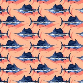 Marlin Party Swim Trunks - Coral