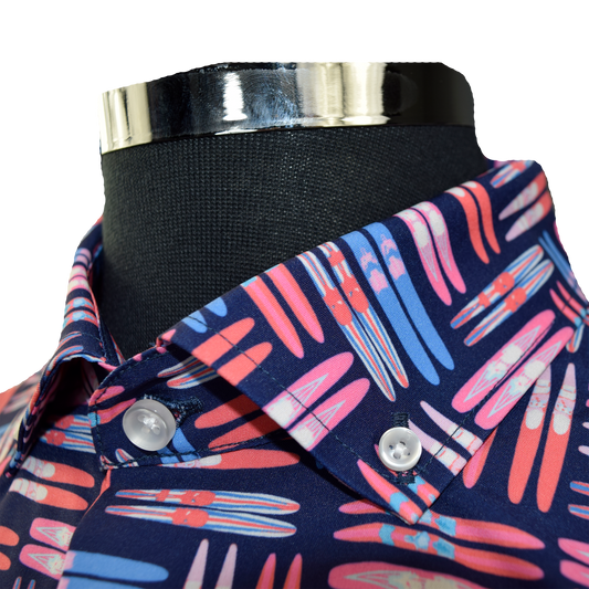 Water Skis Woven Shirt - Navy
