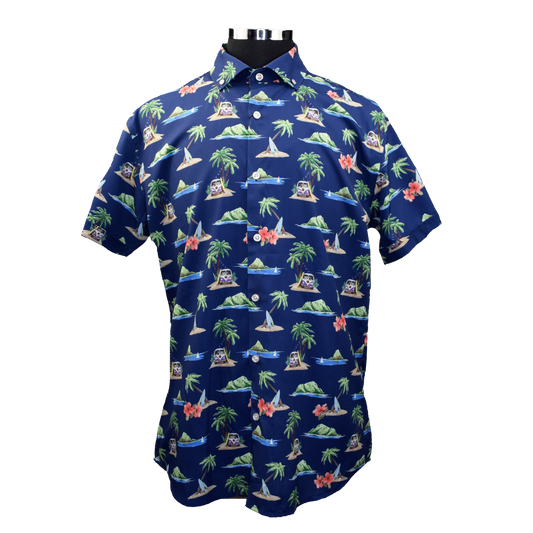 Surf Island Woven Shirt - Navy