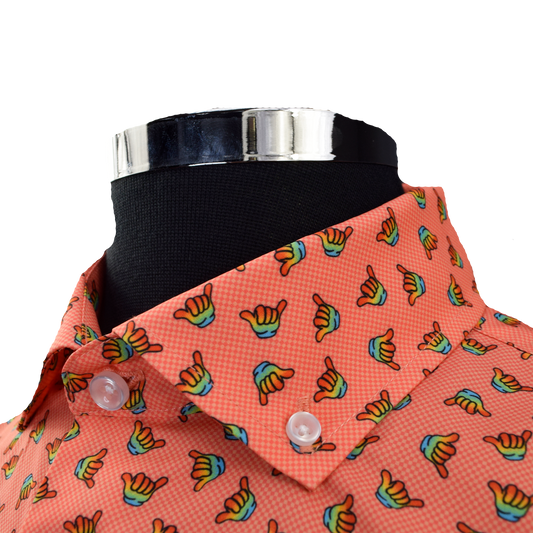 Hang Loose Woven Shirt - Coral