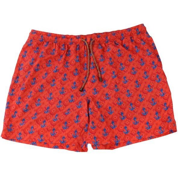 Anchor Compass Swim Trunks - Coral - Buoy & Boat - Swim Trunks - 