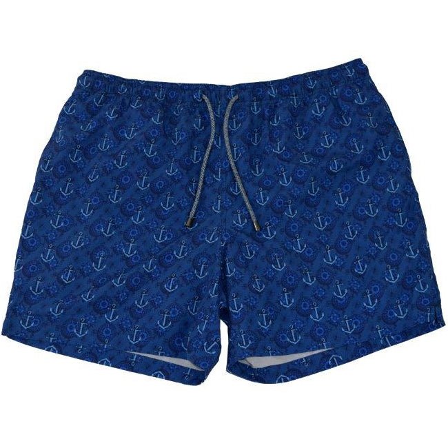 Anchor Compass Swim Trunks - Navy - Buoy & Boat - Swim Trunks - 