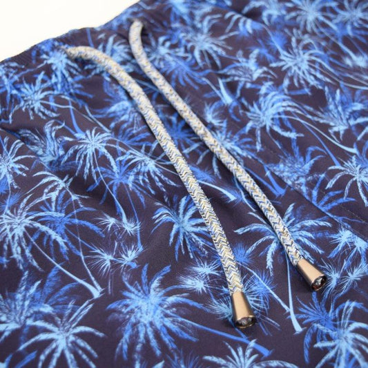 Evening Palms Swim Trunks - Navy - Buoy & Boat - Swim Trunks - 