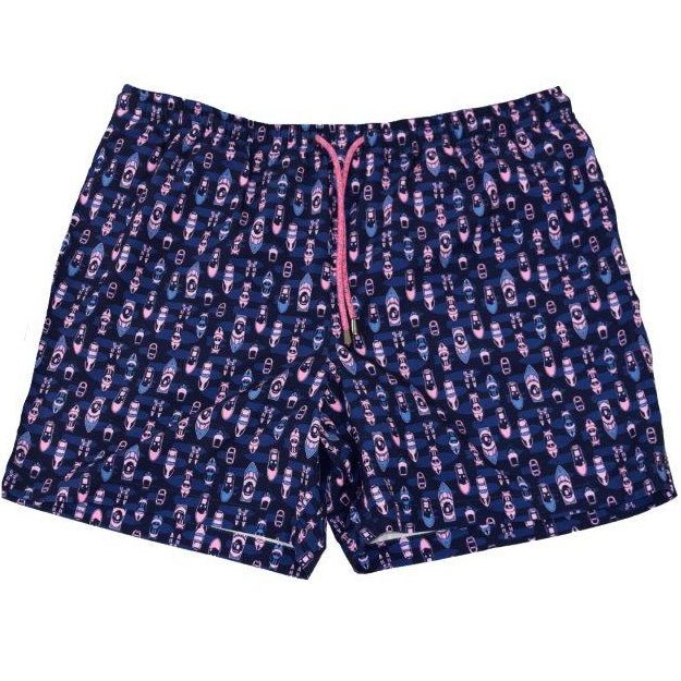 Flotilla Swim Trunks - Navy - Buoy & Boat - Swim Trunks - 